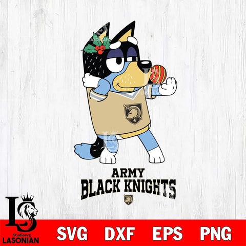 Army Black Knights Christmas Bluey Bandit Heeler Cut Files,Bluey Cricut,Christmas Svg , Bluey svg , Digital Download, dxf eps png pdf file