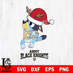 Army Black Knights Christmas Bluey Santa Claus Cut Files,Bluey Cricut,Christmas Svg , Bluey svg , Digital Download, dxf eps png pdf file