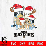 Army Black Knights Christmas Bluey Santa Family Cut Files,Bluey Cricut,Christmas Svg , Bluey svg , Digital Download, dxf eps png pdf file