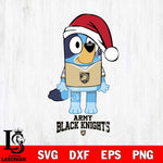 Army Black Knights Christmas Bluey Sport Cut Files,Bluey Cricut,Christmas Svg , Bluey svg , Digital Download, dxf eps png pdf file