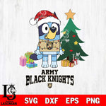 Army Black Knights Christmas Bluey Tree Sport Cut Files,Bluey Cricut,Christmas Svg , Bluey svg , Digital Download, dxf eps png pdf file