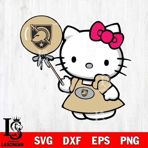 Army Black Knights Cute Hello Kitty 2 Svg Eps Dxf Png File, Digital Download, Instant Download