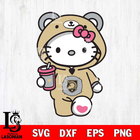 Army Black Knights Cute Hello Kitty Svg Eps Dxf Png File, Digital Download, Instant Download