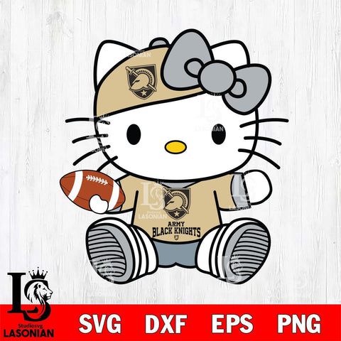 Army Black Knights Cute Hello Kitty Football 11 Svg Eps Dxf Png File, NCAA svg, Digital Download, Instant Download