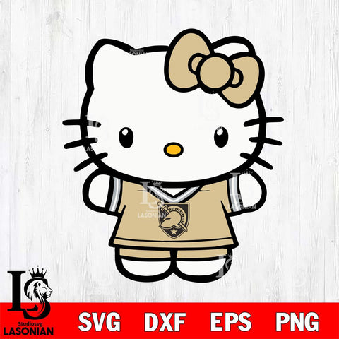 Army Black Knights Cute Hello Kitty Football 6 Svg Eps Dxf Png File, NCAA svg, Digital Download, Instant Download