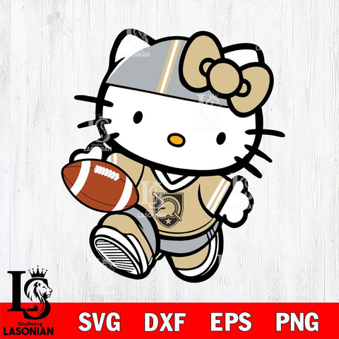 Army Black Knights Cute Hello Kitty Football 9 Svg Eps Dxf Png File, NCAA svg, Digital Download, Instant Download