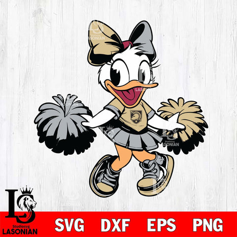 Army Black Knights Daisy Duck Cheerleader Svg Eps Dxf Png File, NCAA svg, Digital Download, Instant Download