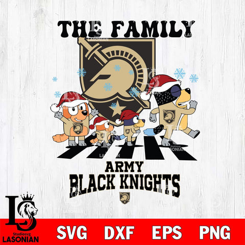 Army Black Knights Family Bluey Christmas Svg Eps Dxf Png File, Digital Download