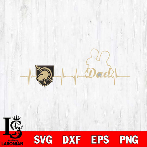 Army Black Knights Father Heart Beat Svg Eps Dxf Png File, Digital Download, Instant Download