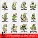 Army Black Knights Grinch Christmas NCAA Bundle 12 Svg Eps Dxf Png File,Cricut files, Digital Download, Instant Download