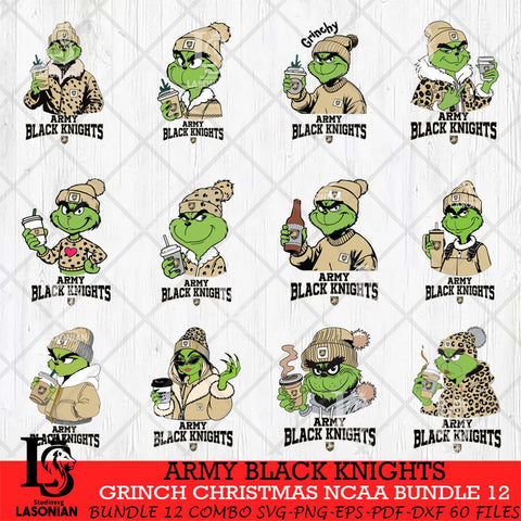 Army Black Knights Grinch Christmas NCAA Bundle 12 Svg Eps Dxf Png File,Cricut files, Digital Download, Instant Download