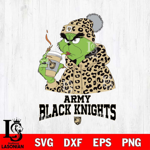 Army Black Knights Grinch Leopard Christmas Cut Files Cricut, Svg Dxf Eps Png file, Digital download , Silhouette