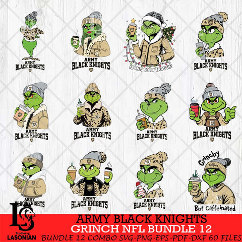 Army Black Knights Grinch NCAA Bundle 12 SVG Eps Dxf Png File, Digital Download, Instant Download