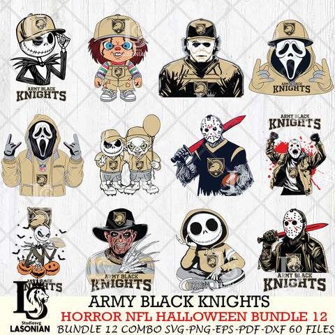 Army Black Knights Halloween Bundle 12 SVG Svg Eps Dxf Png File, NCAA bundle svg, Digital Download, Instant Download