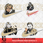 Army Black Knights Halloween Nike NCAA Bundle 4 Svg Eps Dxf Png File, Digital Download, Instant Download