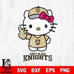 Army Black Knights Hello Kitty Best Fan Svg Eps Dxf Png File, Digital Download, Instant Download