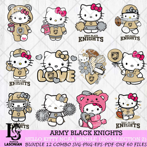 Army Black Knights Hello Kitty Bundle 12 SVG Svg Eps Dxf Png File, Digital Download, Instant Download