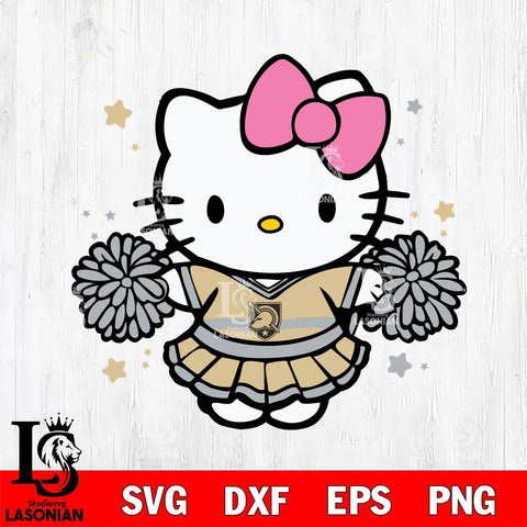 Army Black Knights Hello Kitty Cheerleader 10 Svg Eps Dxf Png File, Digital Download, Instant Download