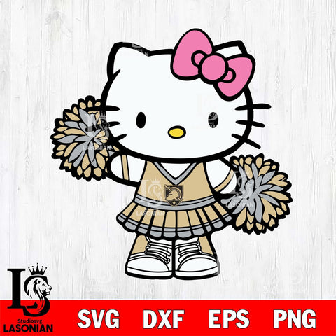 Army Black Knights Hello Kitty Cheerleader 11 Svg Eps Dxf Png File, Digital Download, Instant Download