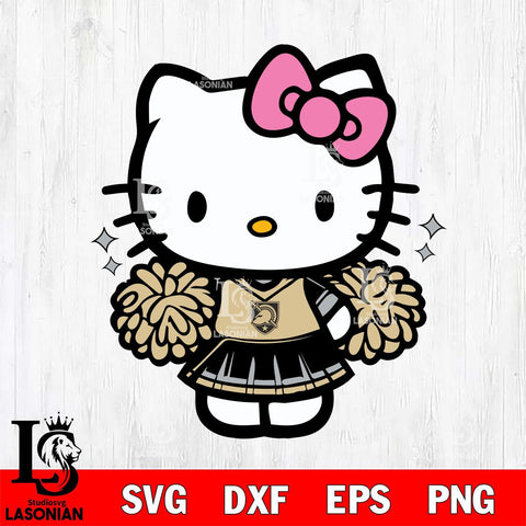 Army Black Knights Hello Kitty Cheerleader Svg Eps Dxf Png File, Digital Download, Instant Download