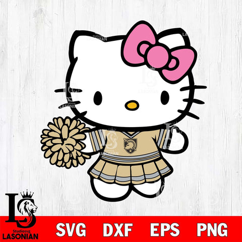 Army Black Knights Hello Kitty Cheerleader 8 Svg Eps Dxf Png File, Digital Download, Instant Download