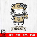 Army Black Knights Hello Kitty NCAA 1 Svg Eps Dxf Png File, Digital Download, Instant Download