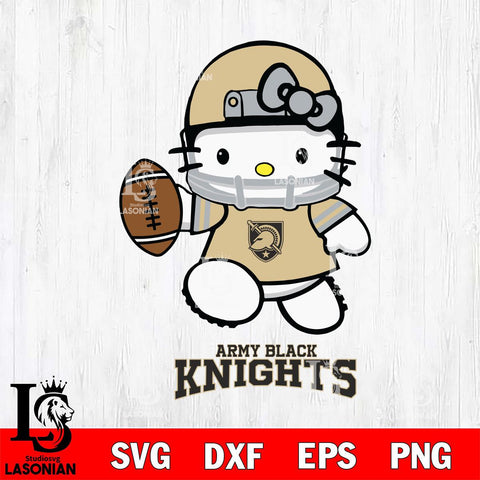 Army Black Knights Hello Kitty NCAA 4 Svg Eps Dxf Png File, Digital Download, Instant Download