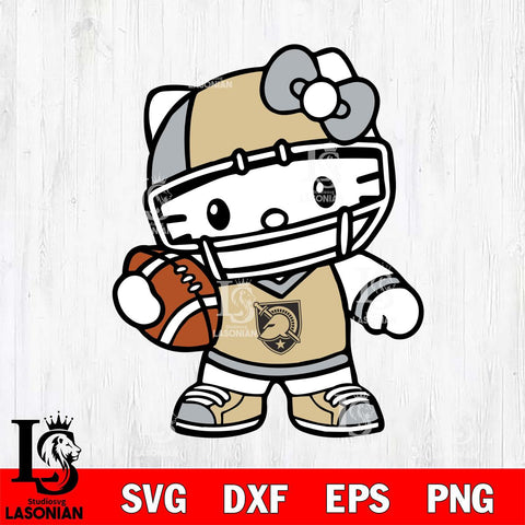 Army Black Knights Hello Kitty sport 2 Svg Eps Dxf Png File, NCAA svg, Digital Download, Instant Download