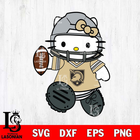 Army Black Knights Hello Kitty sport Svg Eps Dxf Png File, NCAA svg, Digital Download, Instant Download