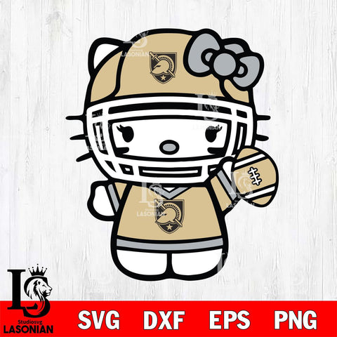 Army Black Knights Hello Kitty sport 6 Svg Eps Dxf Png File, NCAA svg, Digital Download, Instant Download