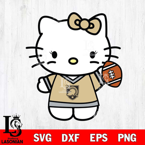 Army Black Knights Hello Kitty sport 7 Svg Eps Dxf Png File, NCAA svg, Digital Download, Instant Download