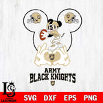 Army Black Knights Mickey Heart Rugby Svg Eps Dxf Png File, Digital Download ,Instant Download, Cricut File