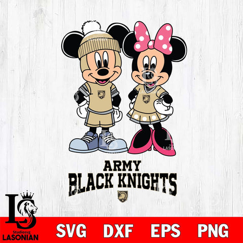 Army Black Knights Mickey Minnie Mouse Pink Svg Eps Dxf Png File, NCAA svg , File Cut , Digital Download , Instant Download, Cut Svg Files