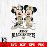 Army Black Knights Mickey Minnie Mouse rugby ball Svg Eps Dxf Png File, NCAA svg , File Cut , Digital Download , Instant Download, Cut Svg Files