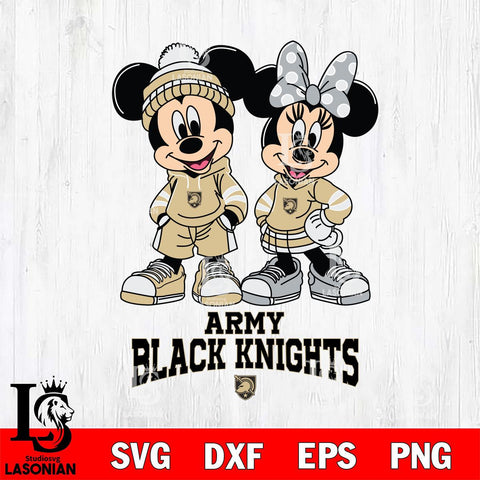 Army Black Knights Mickey Minnie Rugby Hoodie Svg Eps Dxf Png File, NCAA svg , File Cut , Digital Download , Instant Download, Cut Svg Files