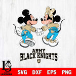 Army Black Knights Mickey Minnie Valentine Rugby Svg Eps Dxf Png File, Digital Download ,Instant Download, Cricut File