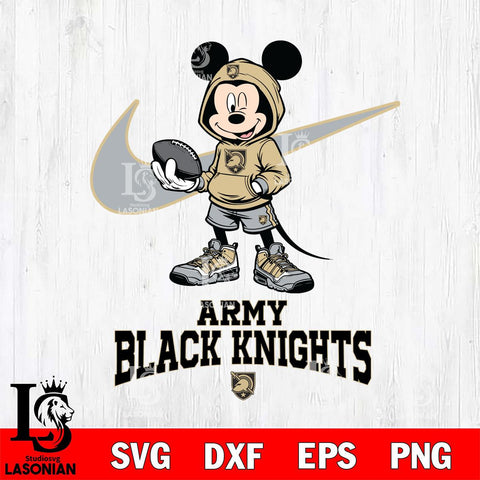 Army Black Knights Mikey Mouse Disney NIKE, Svg Eps Dxf Png File, Digital Download