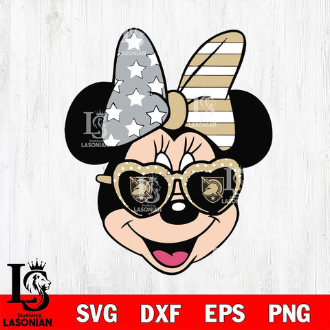 Army Black Knights Minnie Mouse Love Svg Eps Dxf Png File, NCAA svg, Digital Download, Instant Download