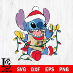 Army Black Knights Stitch Christmas Lights Svg Eps Dxf Png File, Digital Download, Instant Download