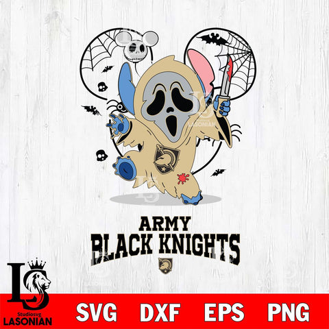 Army Black Knights Stitch Ghost Face Halloween 2 Svg Eps Dxf Png File, Digital Download, Instant Download