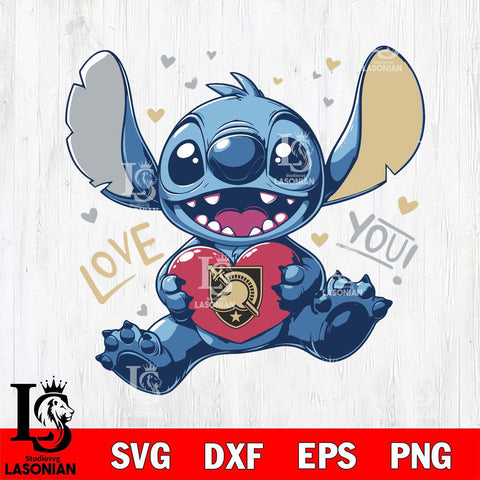 Army Black Knights Stitch Love Svg Eps Dxf Png File, NCAA svg, Digital Download, Instant Download