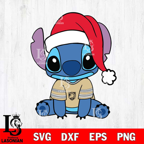 Army Black Knights Stitch Merry Christmas Svg Eps Dxf Png File, Digital Download, Instant Download