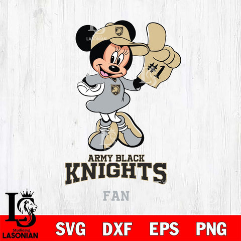 Army Black Knights #1 Fan Minnie Mouse Svg Eps Dxf Png File, Digital Download, Instant Download