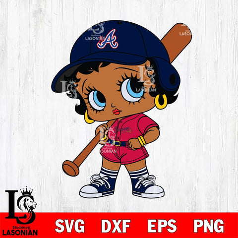 Atlanta Braves Betty Boop MLB 2 Svg Eps Dxf Png File,MLB svg, Digital Download, Instant Download