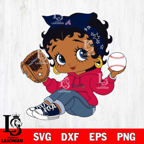 Atlanta Braves Betty Boop MLB Svg Eps Dxf Png File,MLB svg, Digital Download, Instant Download