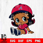 Atlanta Braves Betty Boop MLB 5 Svg Eps Dxf Png File,MLB svg, Digital Download, Instant Download