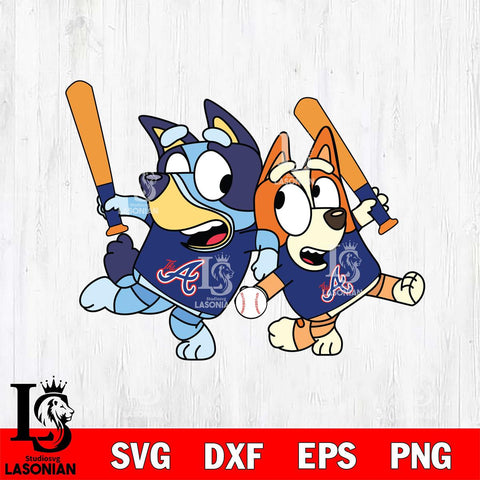 Atlanta Braves Bluey Svg Eps Dxf Png File, Digital Download, Instant Download