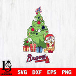 Atlanta Braves Bluey Chilli Christmas Tree Svg Eps Dxf Png File, Digital Download