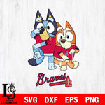 Atlanta Braves Bluey Chilli Dance Mode Svg Eps Dxf Png File, Digital Download, Instant Download