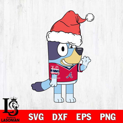 Atlanta Braves Bluey Christmas Svg Eps Dxf Png File, Digital Download, Instant Download